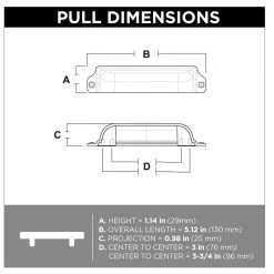 Home Decorators Collection Liberty Awning Dual Mount 3 or 3-3/4 in. (76/96 mm) Matte Black Cabinet Drawer Cup Pull -Home Decorators Soldes home decorators collection drawer pulls p42414c fb cp c3 1000