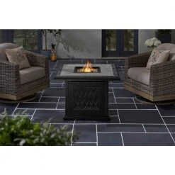 Home Decorators Collection St. Charles Steel and Aluminum Outdoor Fire Pit Table
