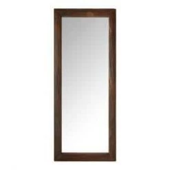 Home Decorators Collection Oversized Dark Stain Wood Frame Classic Floor Mirror (76 in. H x 31 in. W)