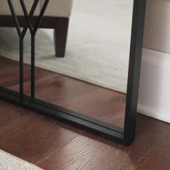 Home Decorators Collection Oversized Black Metal Frame Diamond Windowpane Classic Floor Mirror (70 in. H x 29 in. W) -Home Decorators Soldes home decorators collection floor mirrors 19mje2741 bk 1d 1000