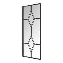 Home Decorators Collection Oversized Black Metal Frame Diamond Windowpane Classic Floor Mirror (70 in. H x 29 in. W) -Home Decorators Soldes home decorators collection floor mirrors 19mje2741 bk 66 1000