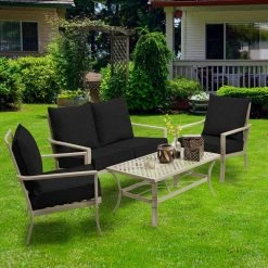 Home Decorators Collection Oak Cliff 24 x 24 Sunbrella Canvas Black Deep Seating Outdoor Lounge Chair Cushion -Home Decorators Soldes home decorators collection lounge chair cushions ah1n821b d9d1 40 1000