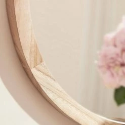 Home Decorators Collection Medium Round Brown Natural Wood Transitional Accent Mirror (24 in. Diameter) -Home Decorators Soldes home decorators collection make your house a home h5 mh 249 1d 1000