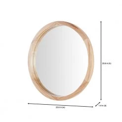 Home Decorators Collection Medium Round Brown Natural Wood Transitional Accent Mirror (24 in. Diameter) -Home Decorators Soldes home decorators collection make your house a home h5 mh 249 40 1000