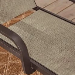 Home Decorators Collection Commercial Aluminum Dark Taupe Outdoor Stack Chaise Lounge with Sunbrella Elevation Stone Sling (2-Pack) -Home Decorators Soldes home decorators collection outdoor chaise lounges fla60441 2pk es 1d 1000