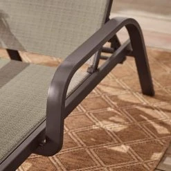 Home Decorators Collection Commercial Aluminum Dark Taupe Outdoor Stack Chaise Lounge with Sunbrella Elevation Stone Sling (2-Pack) -Home Decorators Soldes home decorators collection outdoor chaise lounges fla60441 2pk es 66 1000