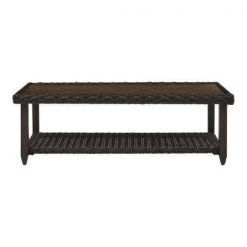 Home Decorators Collection Hampton Chase Aluminum Wicker Outdoor Coffee Table