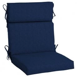 Home Decorators Collection 21.5 x 44 Sunbrella Spectrum Indigo High Back Outdoor Dining Chair Cushion
