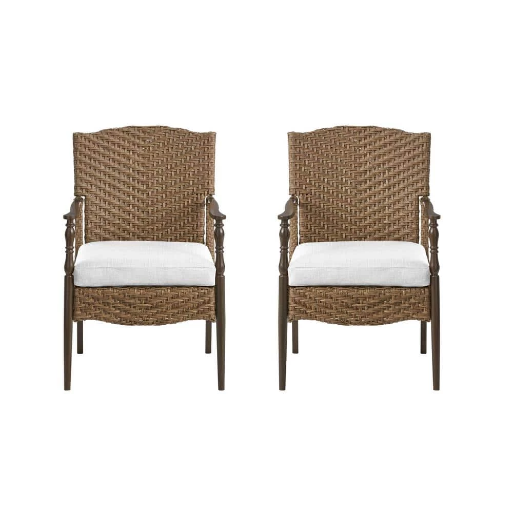 Home Decorators Collection Bolingbrook Stationary Wicker Outdoor Dining Chair with Bare Cushions (2-Pack) 4 Home Decorators Collection Bolingbrook Stationary Wicker Outdoor Dining Chair with Bare Cushions (2-Pack) - Image 2