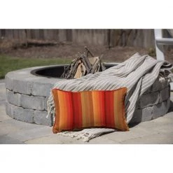 Home Decorators Collection 12 in. x 20 in. Sunbrella Astoria Sunset Lumbar Outdoor Throw Pillow (2-Pack) -Home Decorators Soldes home decorators collection outdoor lumbar pillows ah1t108b d9d2 4f 1000