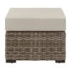 Home Decorators Collection Kingsbrook Commercial Aluminum Wicker Outdoor Ottoman with Tan Cushion -Home Decorators Soldes home decorators collection outdoor ottomans gf 11104 arp a 64 1000
