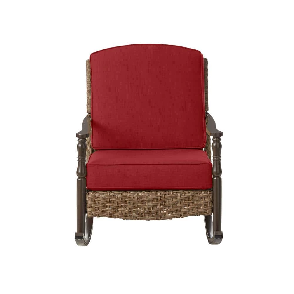 Home Decorators Collection Bolingbrook Wicker Outdoor Rocking Chair with Bare Cushions 6 Home Decorators Collection Bolingbrook Wicker Outdoor Rocking Chair with Bare Cushions - Image 4
