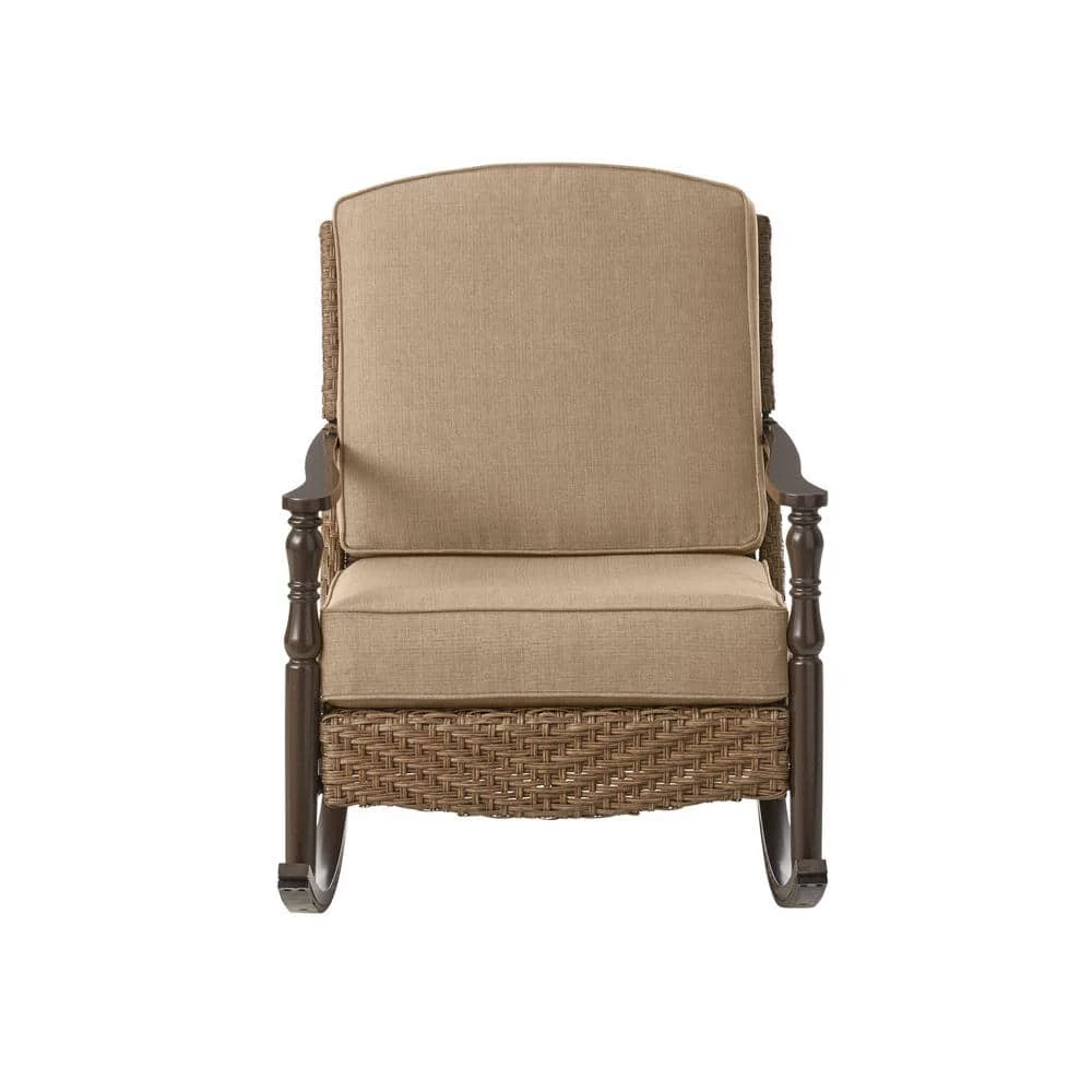 Home Decorators Collection Bolingbrook Wicker Outdoor Rocking Chair with Bare Cushions 5 Home Decorators Collection Bolingbrook Wicker Outdoor Rocking Chair with Bare Cushions - Image 3