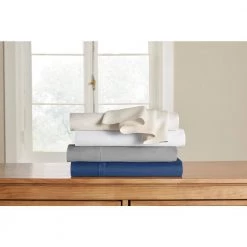 Home Decorators Collection 500 Thread Count Egyptian Cotton Sateen King Pillowcase in Midnight (Set of 2) -Home Decorators Soldes home decorators collection pillowcases fs3023s500kpe04 40 1000