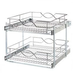Home Decorators Collection 20 in. Double Tier Wire Pull-Out Basket