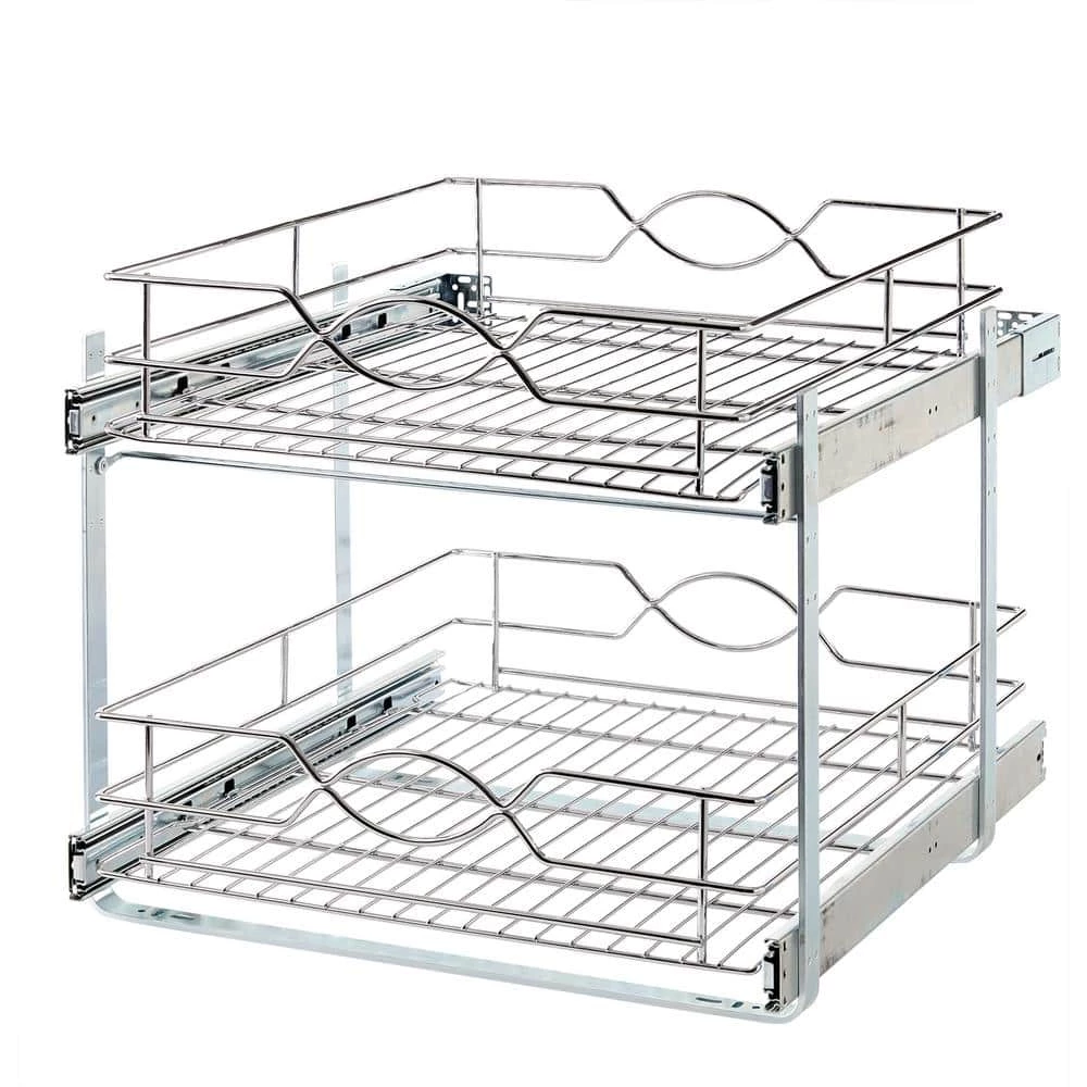 Home Decorators Collection 20 in. Double Tier Wire Pull-Out Basket 3 Home Decorators Collection 20 in. Double Tier Wire Pull-Out Basket