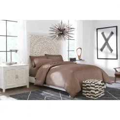 Home Decorators Collection 400 Thread Count Performance Cotton Sateen 4-Piece Queen Sheet Set in White -Home Decorators Soldes home decorators collection sheet sets 400tc sheet ss qn white 66 1000