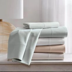 Home Decorators Collection 600 Thread Count Supima Cotton Sateen 4-Piece Queen Sheet Set in White -Home Decorators Soldes home decorators collection sheet sets ss qn white fa 1000
