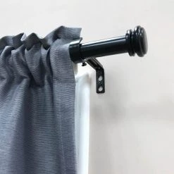 Home Decorators Collection 72 in. - 144 in. Mix and Match Telescoping 1 in. Single Curtain Rod in Matte Black -Home Decorators Soldes home decorators collection single curtain rods amb144fohj07 31 1000