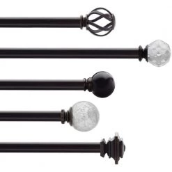 Home Decorators Collection 36 in. - 72 in. Mix and Match Telescoping 1 in. Single Curtain Rod in Oil-Rubbed Bronze -Home Decorators Soldes home decorators collection single curtain rods aorb72fohj07 c3 1000