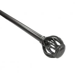 Home Decorators Collection 36 in. - 72 in. Telescoping 1 in. Single Curtain Rod Kit in Gunmetal with Round Cage Finials 9 Home Decorators Collection 36 in. - 72 in. Telescoping 1 in. Single Curtain Rod Kit in Gunmetal with Round Cage Finials -Home Decorators Soldes home decorators collection single curtain rods fpem10 13672gm 40 1000