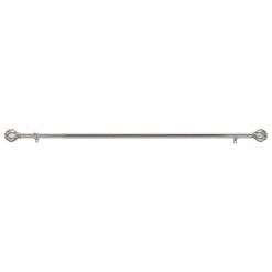 Home Decorators Collection 72 in. - 144 in. Telescoping 1 in. Single Curtain Rod Kit in Brushed Nickel with Round Cage Finials -Home Decorators Soldes home decorators collection single curtain rods ubn144fpem10 40 1000