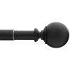 Home Decorators Collection 72 in. - 144 in. Telescoping 1 in. Single Curtain Rod Kit in Matte Black with Ball Finial -Home Decorators Soldes home decorators collection single curtain rods umb1441608j26 64 1000