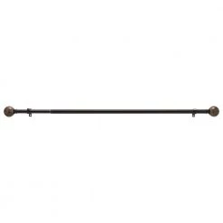 Home Decorators Collection 72 in. - 144 in. Telescoping 1 in. Single Curtain Rod Kit in Oil Rubbed Bronze with Brown Marble Ball Finial -Home Decorators Soldes home decorators collection single curtain rods uorb144f1506k07 40 1000