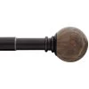 Home Decorators Collection 72 in. - 144 in. Telescoping 1 in. Single Curtain Rod Kit in Oil Rubbed Bronze with Brown Marble Ball Finial -Home Decorators Soldes home decorators collection single curtain rods uorb144f1506k07 64 1000