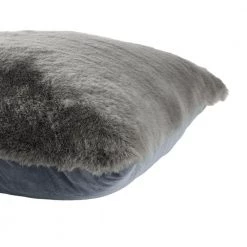 Home Decorators Collection Piper Dark Grey Faux Rabbit Fur 20 in. x 20 in. Square Throw Pillow -Home Decorators Soldes home decorators collection throw pillows pip2020ltg pldc 1d 1000