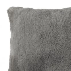 Home Decorators Collection Piper Dark Grey Faux Rabbit Fur 20 in. x 20 in. Square Throw Pillow -Home Decorators Soldes home decorators collection throw pillows pip2020ltg pldc a0 1000