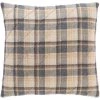 Home Decorators Collection Beige Plaid 18 in. x 18 in. Square Decorative Throw Pillow