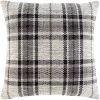 Home Decorators Collection Charcoal Gray Plaid 18 in. x 18 in. Square Decorative Throw Pillow