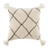 Home Decorators Collection Cream Geometric Diamond 18 in. x 18 in. Square Decorative Throw Pillow with Tassels -Home Decorators Soldes home decorators collection throw pillows s00161061270 64 1000