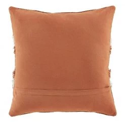 Home Decorators Collection Burnt Orange Geometric Textured Shag 18 in. x 18 in. Square Decorative Throw Pillow -Home Decorators Soldes home decorators collection throw pillows s00161061274 1d 1000