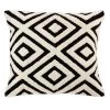 Home Decorators Collection Black and Ivory Geometric Diamond Textured Shag 18 in. x 18 in. Square Decorative Throw Pillow -Home Decorators Soldes home decorators collection throw pillows s00161061278 64 1000