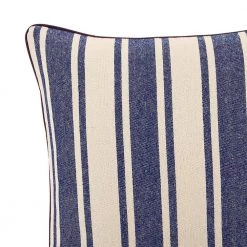 Home Decorators Collection Navy Stripe Piped-Edge 18 in. x 18 in. Square Decorative Throw Pillow -Home Decorators Soldes home decorators collection throw pillows s00161061284 40 1000