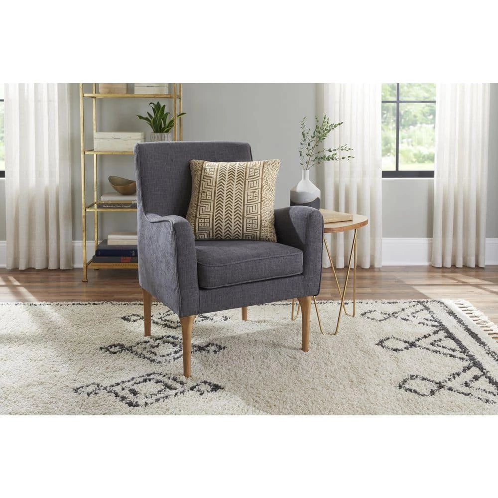 Home Decorators Collection Mustard Boho Geometric Block Print 18 in. x 18 in. Square Decorative Throw Pillow 4 Home Decorators Collection Mustard Boho Geometric Block Print 18 in. x 18 in. Square Decorative Throw Pillow - Image 2