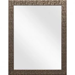 Home Decorators Collection 21.5 in. x 27 in. Brown Classic Rectangle Frame Vanity Mirror