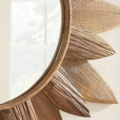 Home Decorators Collection Medium Sunburst Brown Antiqued Art Deco Accent Mirror (34 in. Diameter) -Home Decorators Soldes home decorators collection wall mirrors 18mj02w056 1d 1000