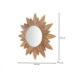 Home Decorators Collection Medium Sunburst Brown Antiqued Art Deco Accent Mirror (34 in. Diameter) -Home Decorators Soldes home decorators collection wall mirrors 18mj02w056 40 1000