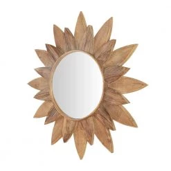 Home Decorators Collection Medium Sunburst Brown Antiqued Art Deco Accent Mirror (34 in. Diameter) -Home Decorators Soldes home decorators collection wall mirrors 18mj02w056 66 1000