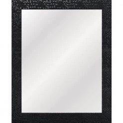 Home Decorators Collection 27 in. x 33 in. Classic Black PS Framed Rectangle Vanity Mirror