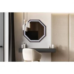 Home Decorators Collection 27 in. x 27 in. Reddish Brown Classic Irregular Framed Vanity Mirror -Home Decorators Soldes home decorators collection wall mirrors 4826 c 691c 31 1000