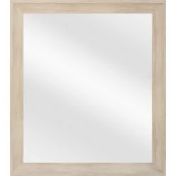 Home Decorators Collection 20.5 in. x 24.5 in. Light Brown Classic Rectangle Framed Polished Vanity Mirror