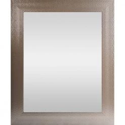Home Decorators Collection 28.5 in. x 34.5 in. Brown Classic Mosaic Rectangle Vanity Framed Mirror