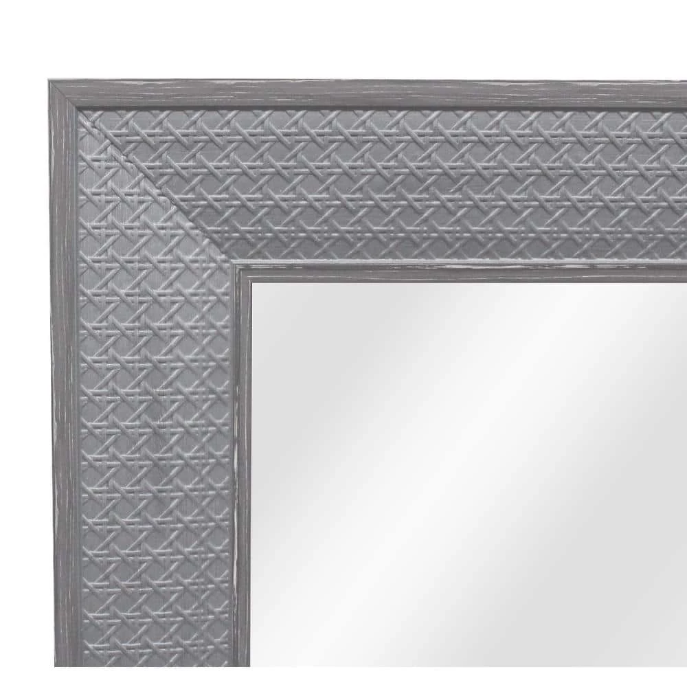 Home Decorators Collection 29.5 in. x 35.5 in. Gray Classic Rectangle Framed Vanity Mirror 6 Home Decorators Collection 29.5 in. x 35.5 in. Gray Classic Rectangle Framed Vanity Mirror - Image 4