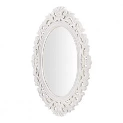 Home Decorators Collection Medium Classic Oval White Wood Framed Mirror (24 in. W x 32 in. H) -Home Decorators Soldes home decorators collection wall mirrors cac mir 002 vty 4f 1000