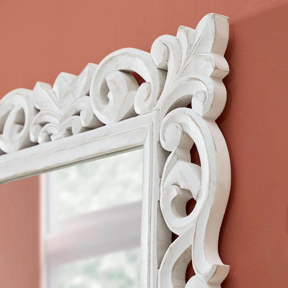 Home Decorators Collection Medium Rectangular White Wood Framed Mirror (24 in. W x 32 in. H) 5 Home Decorators Collection Medium Rectangular White Wood Framed Mirror (24 in. W x 32 in. H) - Image 3