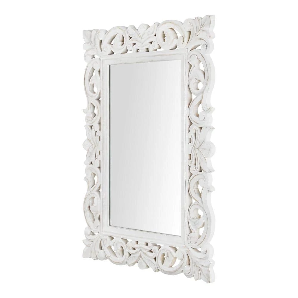 Home Decorators Collection Medium Rectangular White Wood Framed Mirror (24 in. W x 32 in. H) 7 Home Decorators Collection Medium Rectangular White Wood Framed Mirror (24 in. W x 32 in. H) - Image 5